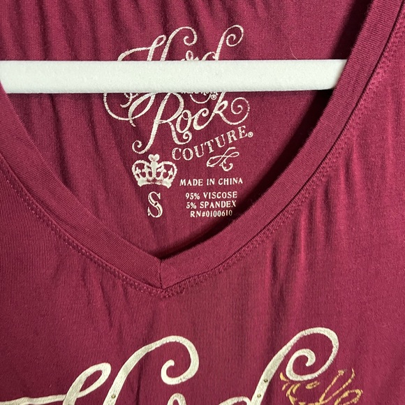 Hard Rock Orlando Cold Shoulder Graphic Tee Size Small - Picture 2 of 4